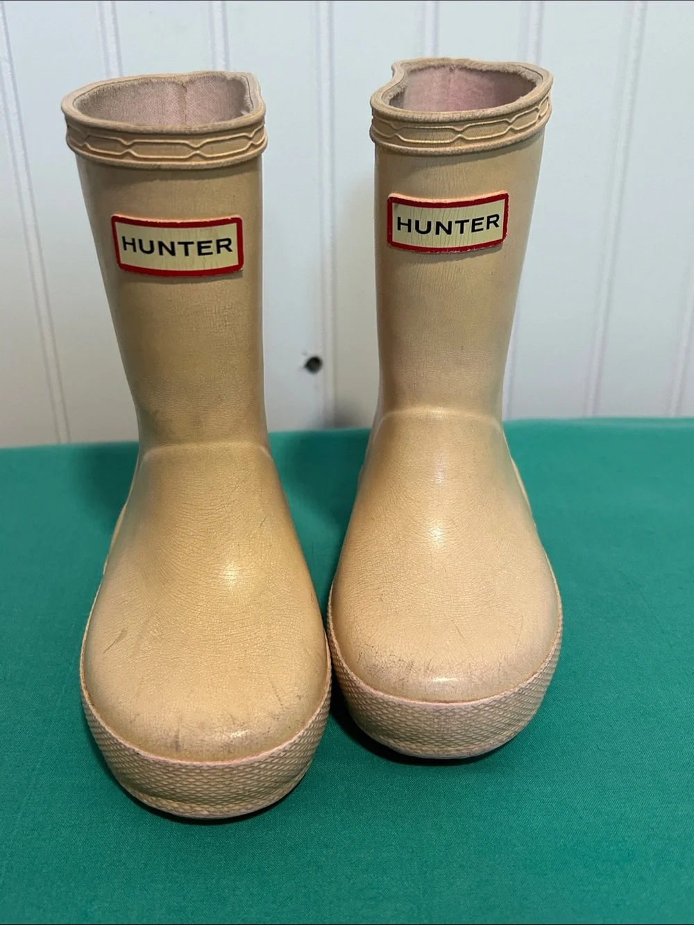 HUNTER Kids Pale Pink Rain Boots Sz: 7